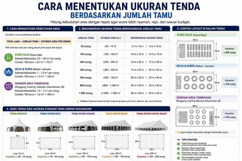 cara menentukan jumlah tenda