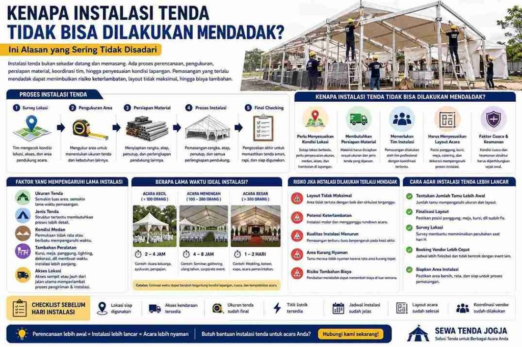 panduan instalasi tenda untuk acara